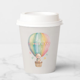 熱気球の紙カップのテディベア 紙コップ