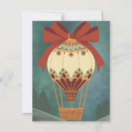 熱気球の装飾オーナメント シーズンカード