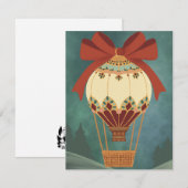 熱気球の装飾オーナメント シーズンカード (正面/裏面)