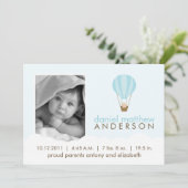 熱気球の誕生ベビー 案内状 (スタンド正面)