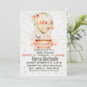 熱気球の赤ちゃんシャワーの招待状 招待状 (スタンド正面)