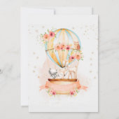 熱気球の赤ちゃんシャワーの招待状 招待状 (裏面)