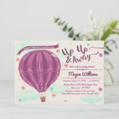 熱気球の赤ちゃんシャワーの招待状 招待状 (スタンド正面)