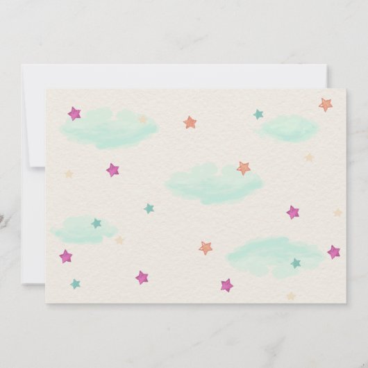 熱気球の赤ちゃんシャワーの招待状 招待状 (裏面)