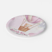 熱気球の赤ちゃんシャワーを心待ち ペーパープレート (アングル)