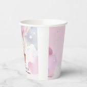 熱気球の赤ちゃんシャワーを心待ち 紙コップ (左)