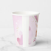 熱気球の赤ちゃんシャワーを心待ち 紙コップ (右)