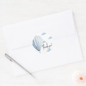 熱気球の赤ちゃんシャワー感謝していユー ラウンドシール (封筒)