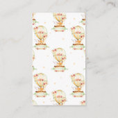 熱気球の赤ん坊の動物のシャワーを持って本E エンクロージャーカード (裏面)