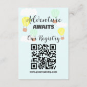 熱気球の赤男女兼用ちゃんシャワー エンクロージャーカード (正面)