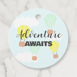 熱気球の赤男女兼用ちゃんシャワー フェイバータグ