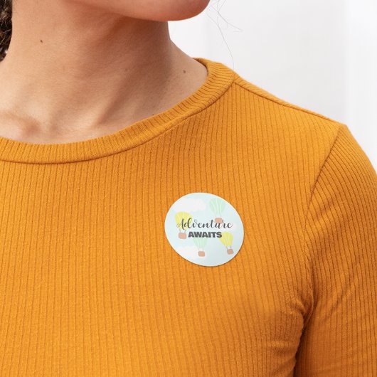 熱気球の赤男女兼用ちゃんシャワー ラウンドシール