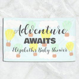 熱気球の赤男女兼用ちゃんシャワー 横断幕