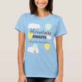 熱気球の赤男女兼用ちゃんシャワー Tシャツ (正面)