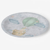 熱気球の雲の中の虹の一角 ペーパープレート (アングル)