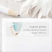 熱気球の雲の星私たちはアドレスを移動した ラベル (インサイチュ)