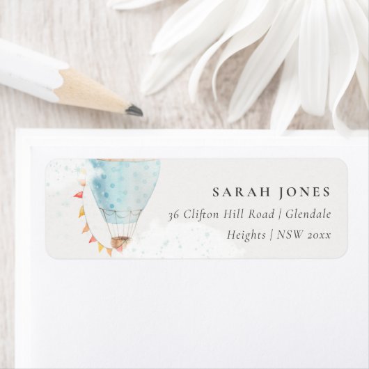 熱気球の雲の星私たちはアドレスを移動した ラベル (インサイチュ)