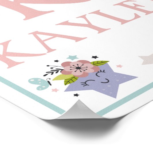 熱気球の雲、虹、ムーンアートプリントセット ポスター (角)