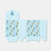 熱気球の青と緑の曇り空 フェイバーボックス (折り畳みなし)