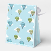 熱気球の青と緑の曇り空 フェイバーボックス (裏面サイド)