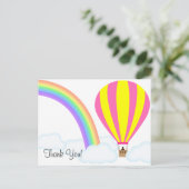 熱気球はがき – 白い背景 ポストカード (スタンド正面)