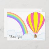 熱気球はがき – 白い背景 ポストカード (正面/裏面)