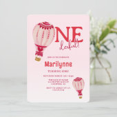 熱気球はっきりした赤1歳 招待状 (スタンド正面)