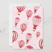 熱気球はっきりした赤1歳 招待状 (裏面)