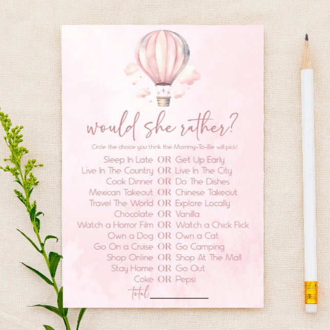 熱気球は彼女はむしろ赤ちゃんシャワーのゲームだろう (クリエイターアップロード済み)