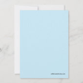 熱気球ふくろうボーイベビーシャワー 招待状 (裏面)