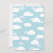 熱気球をテーマにした誕生日パーティーの招待 招待状 (裏面)