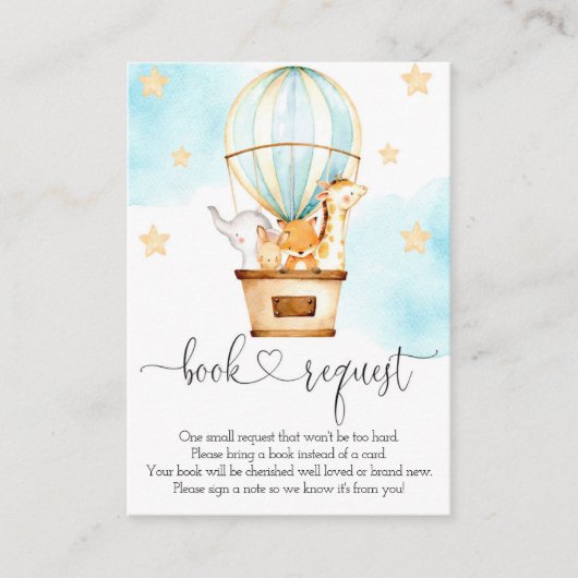 熱気球を上げて予約の要遠くに求 エンクロージャーカード (正面)