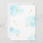 熱気球を上げて赤ちゃん遠くにシャワー 招待状 (裏面)