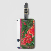 熱気球を使った美しいチューリップフィールド ラゲッジタグ (正面縦)