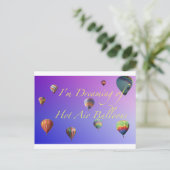 熱気球を夢見る ポストカード (スタンド正面)