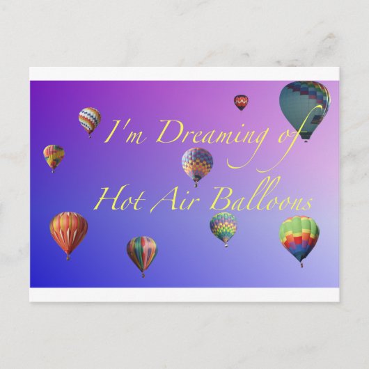 熱気球を夢見る ポストカード (正面)