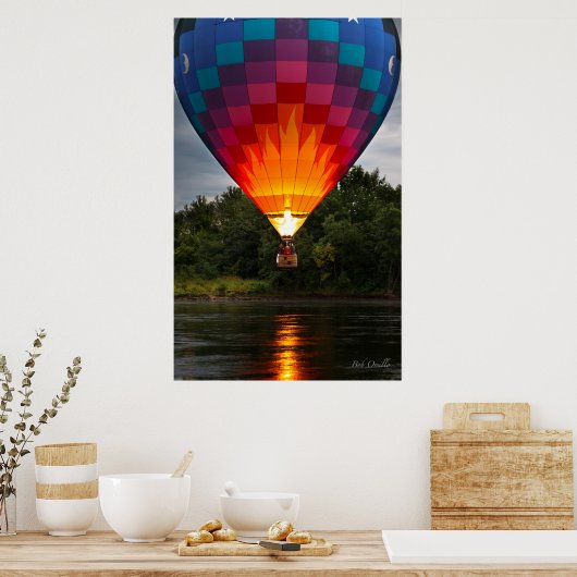 熱気球を掻き取る水 ポスター (キッチン)