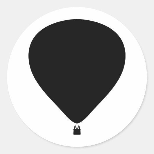 熱気球アイコン ラウンドシール (正面)