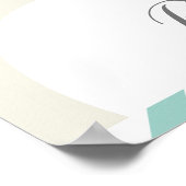 熱気球アップ&ベビー遠くにシャワー歓迎サイン ポスター (角)