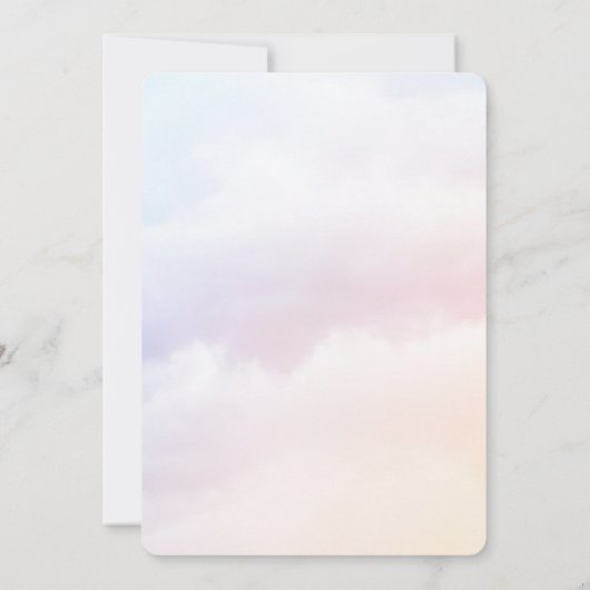 熱気球アップ&ベビー遠くにシャワー 招待状 (裏面)