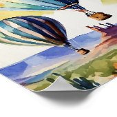 熱気球アルバカーキの水色 ポスター (角)