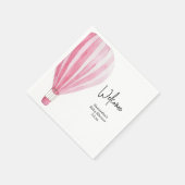 熱気球ウェルカムベビーシャワー スタンダードカクテルナプキン (角)