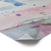 熱気球ウォーター絵画カラーのアートポスター ポスター (角)