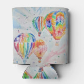 熱気球ウォーター絵画カラーのアートポスター 缶クーラー (裏面)