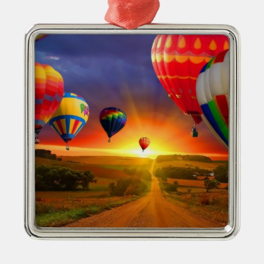 熱気球オーナメント メタルオーナメント (正面)