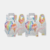 熱気球カラフル少年誕生日水色 フェイバーボックス (折り畳みなし)