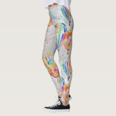 熱気球カラフル水の色絵画の芸術 レギンス (左)