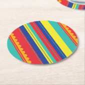 熱気球カラフル誕生会 ラウンドペーパーコースター (アングル)