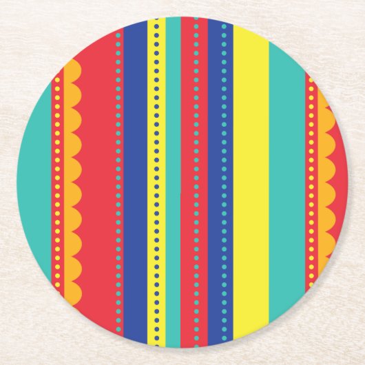 熱気球カラフル誕生会 ラウンドペーパーコースター (正面)