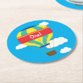 熱気球カラフル誕生会 ラウンドペーパーコースター (アングル)